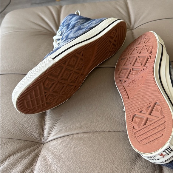 Converse Missoni women Blue and White Wave Pattern High-Tops size 10. - Picture 6 of 8